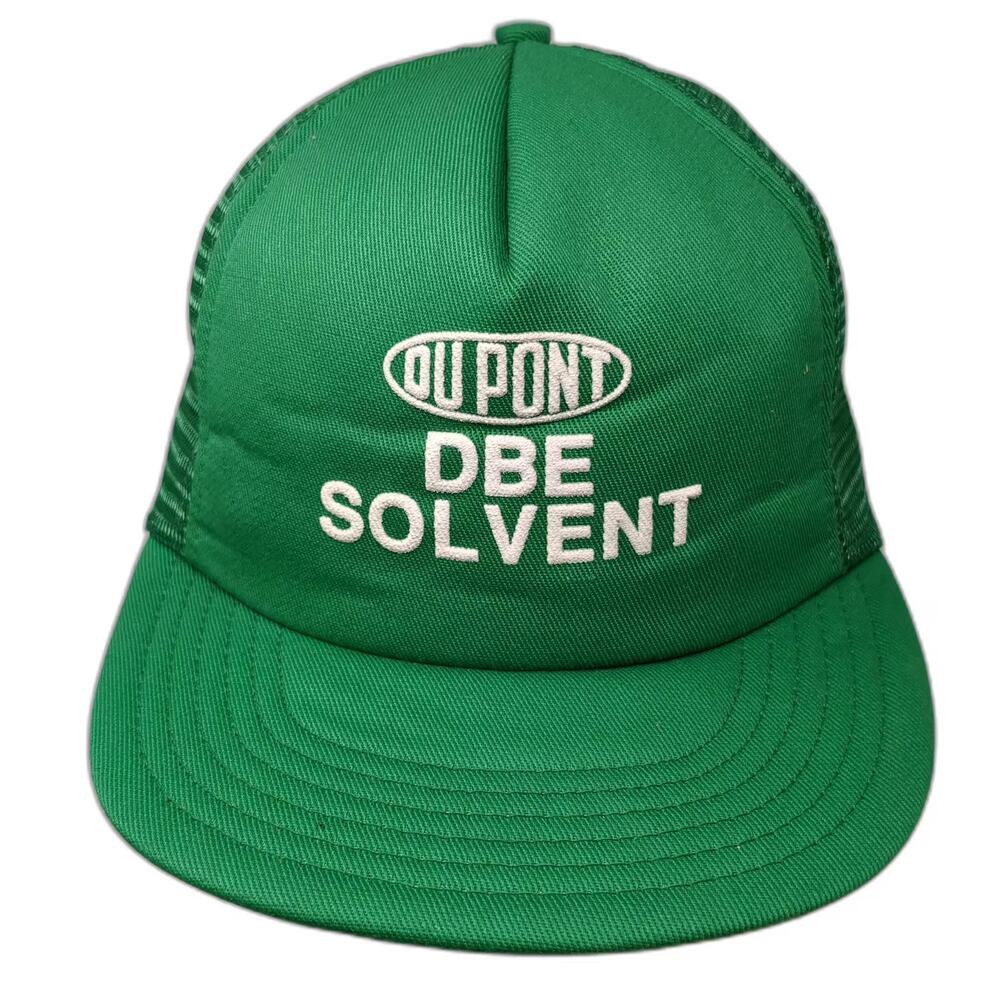Paramount DuPont DBE Solvent Green OS Trucker Hat Snapback Made USA Vintage Mesh